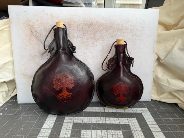 Leather waterbottles