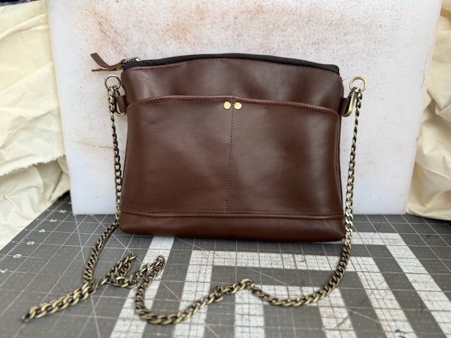 Classic Leather Crossbody:  Anabel
