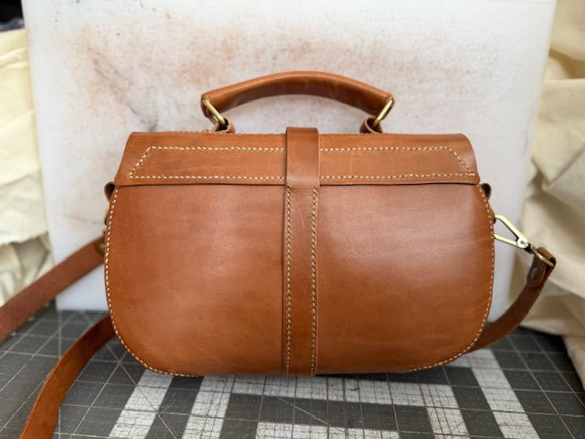 Leather hand stitched saddle bag